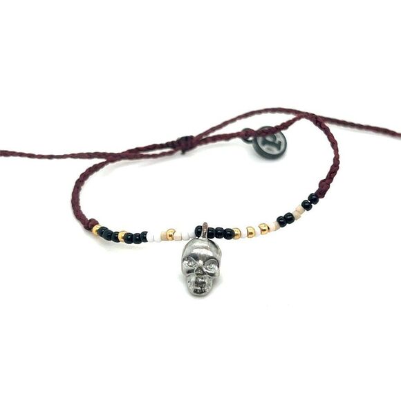 Pura Vida Beaded Skull Bracelet - Picture 1 of 3